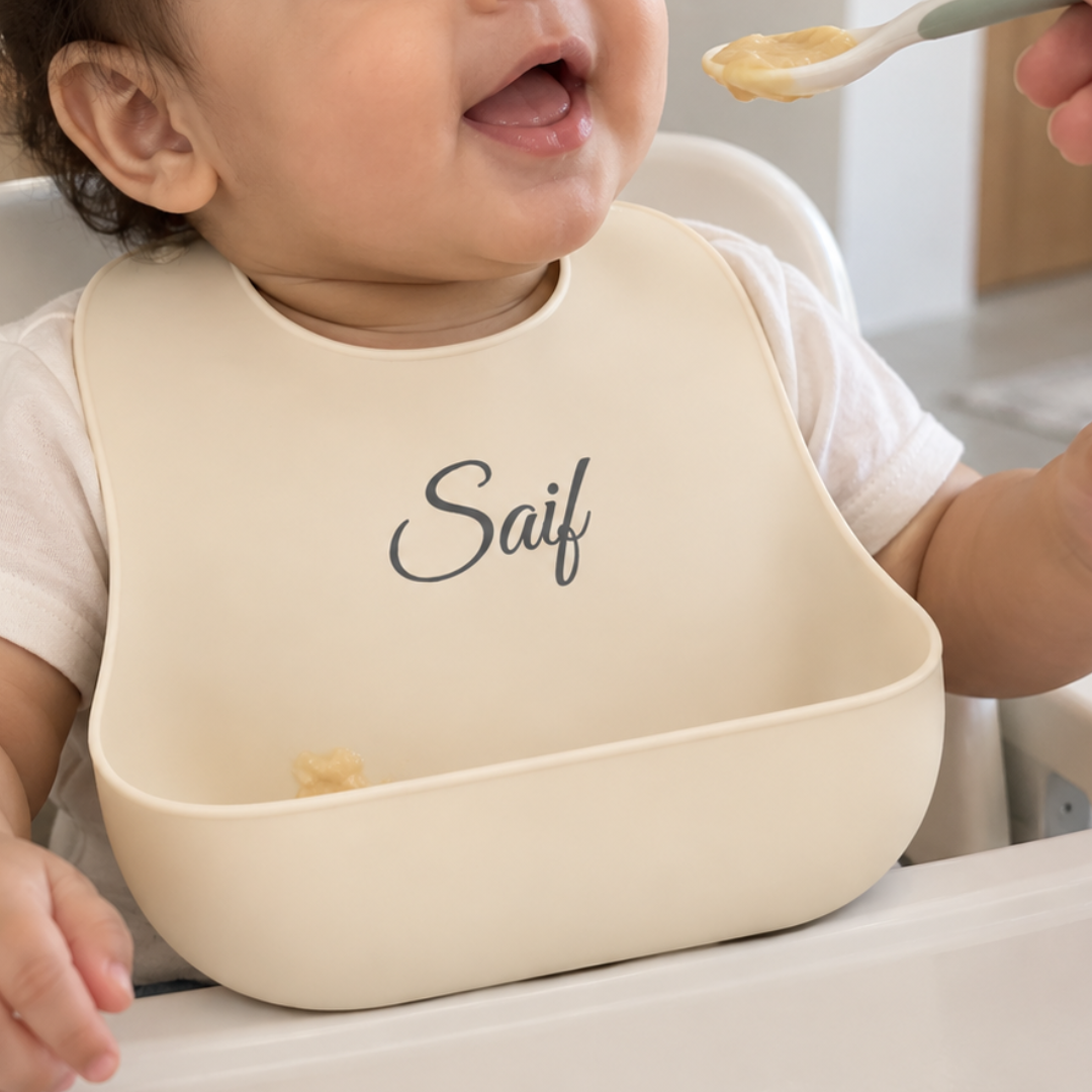 Silicone Baby Bib – Vanilla