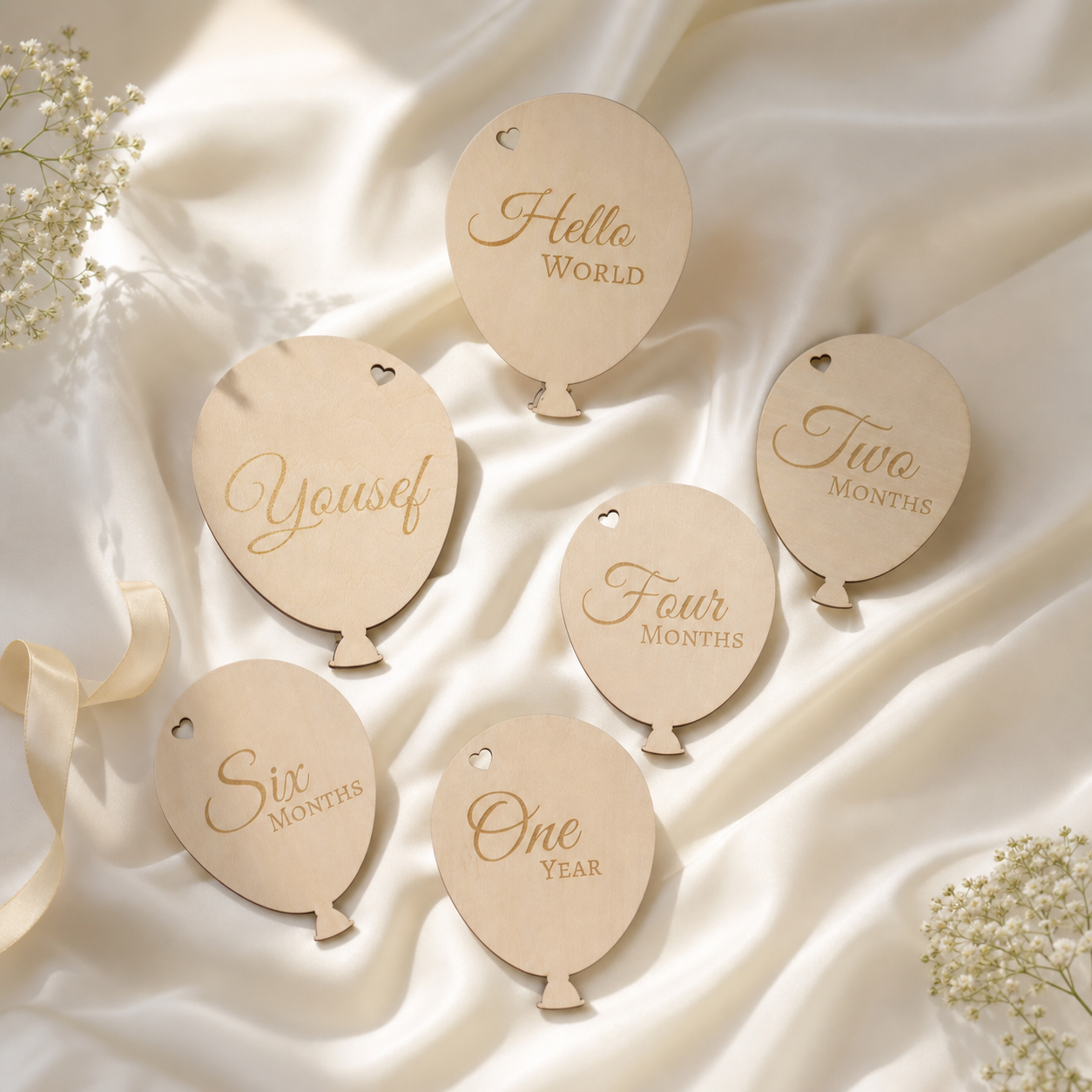 Baby Milestone Cards – Balloon Design