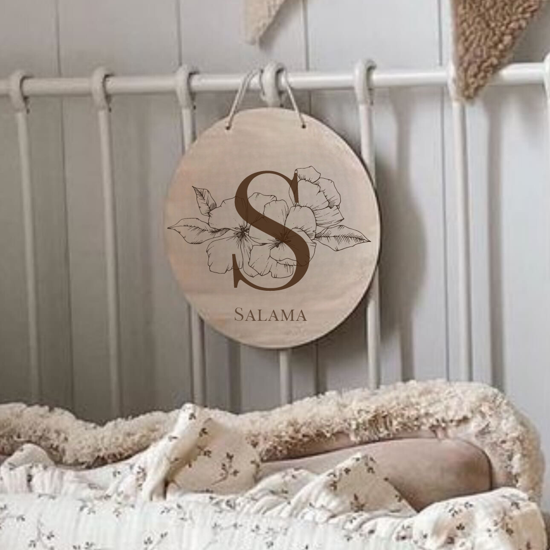 Personalized Wooden Name Board – Baby Nursery Wall Decor