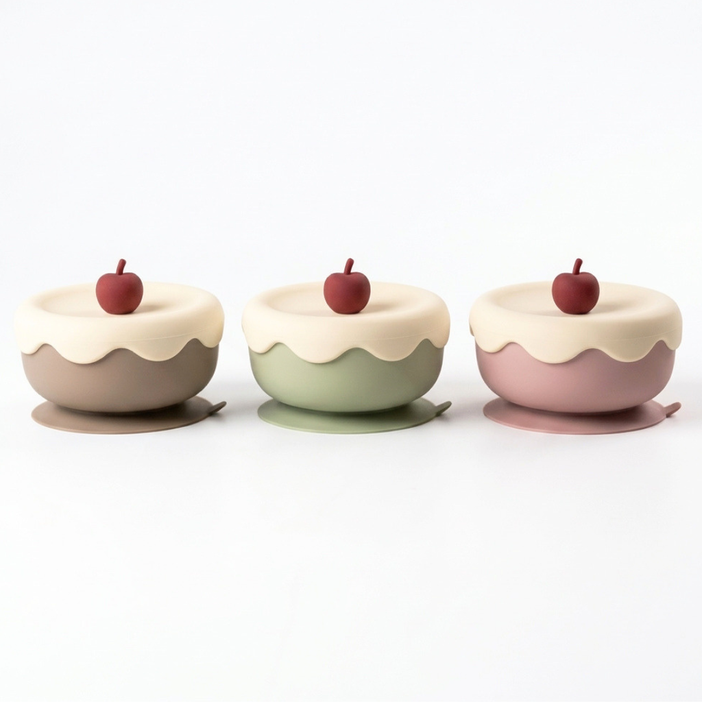 Ice Cream Silicone Bowl with Lid