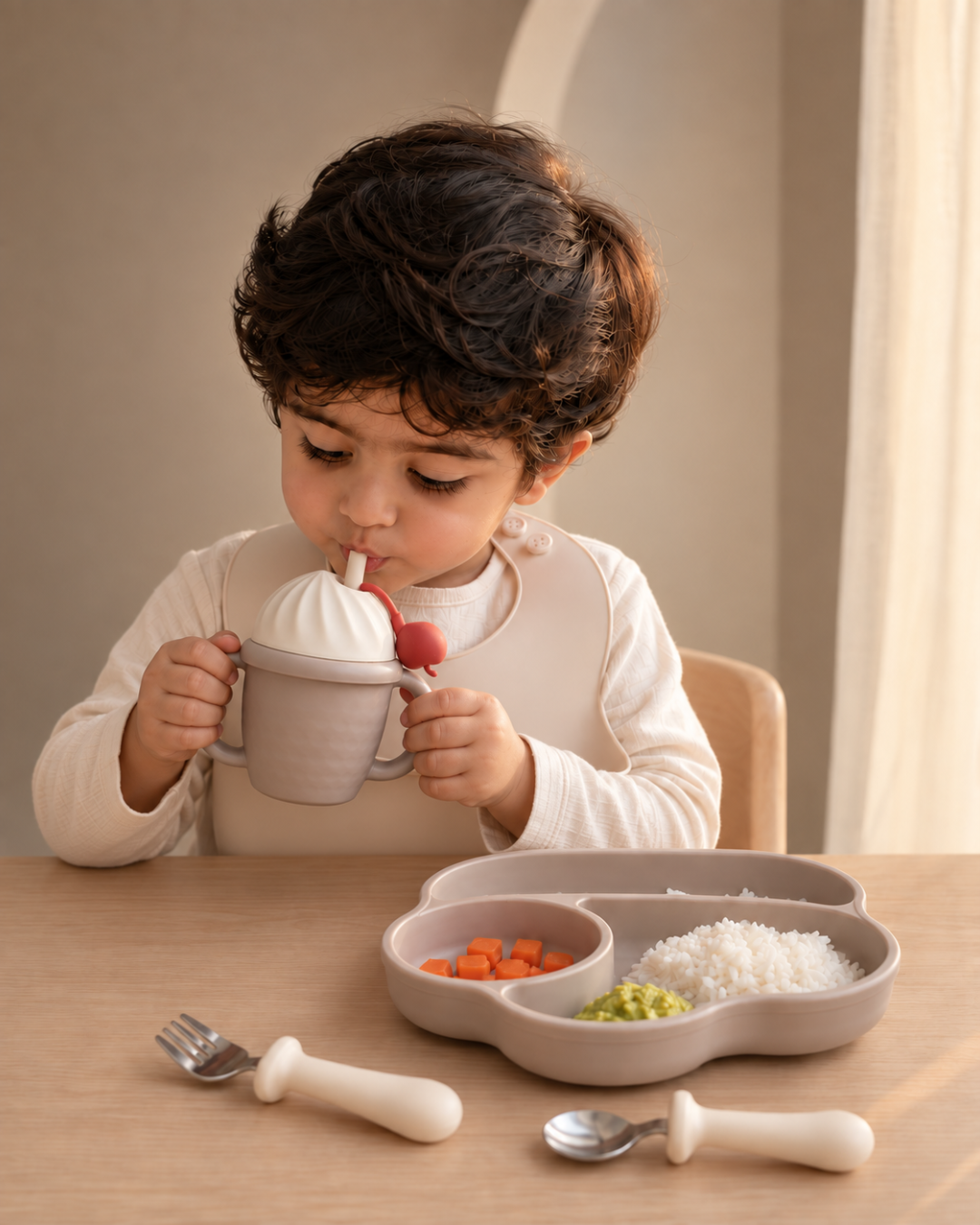 Ice Cream Silicone Baby Feeding Set – 6-Piece Mealtime Set