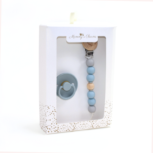 Amber Pacifier Clip and FRIGG Pacifier set by Mommy's Charms