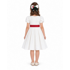 UAE National Day Rose Charm Dress – Petal Sleeve Celebration Outfit