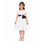 UAE National Day Rose Charm Dress – Petal Sleeve Celebration Outfit