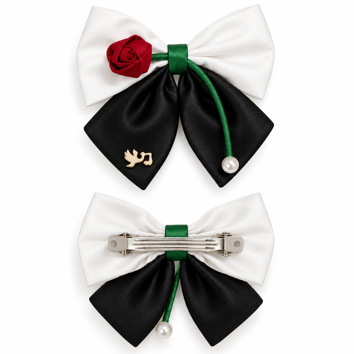 UAE National Day Rose Bow – Hair Clip