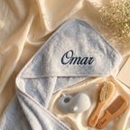 Personalized Baby Towel, Bath Toy & Hair Brush Set – Soft Bath Gift - baby bath gift set by Mommy's Charms