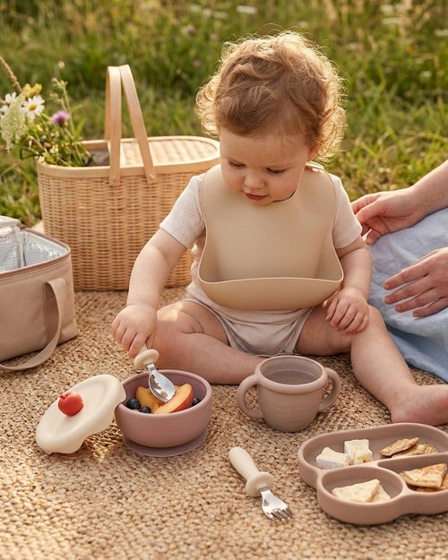 Ice Cream Silicone Baby Feeding Set – 6-Piece Mealtime Set