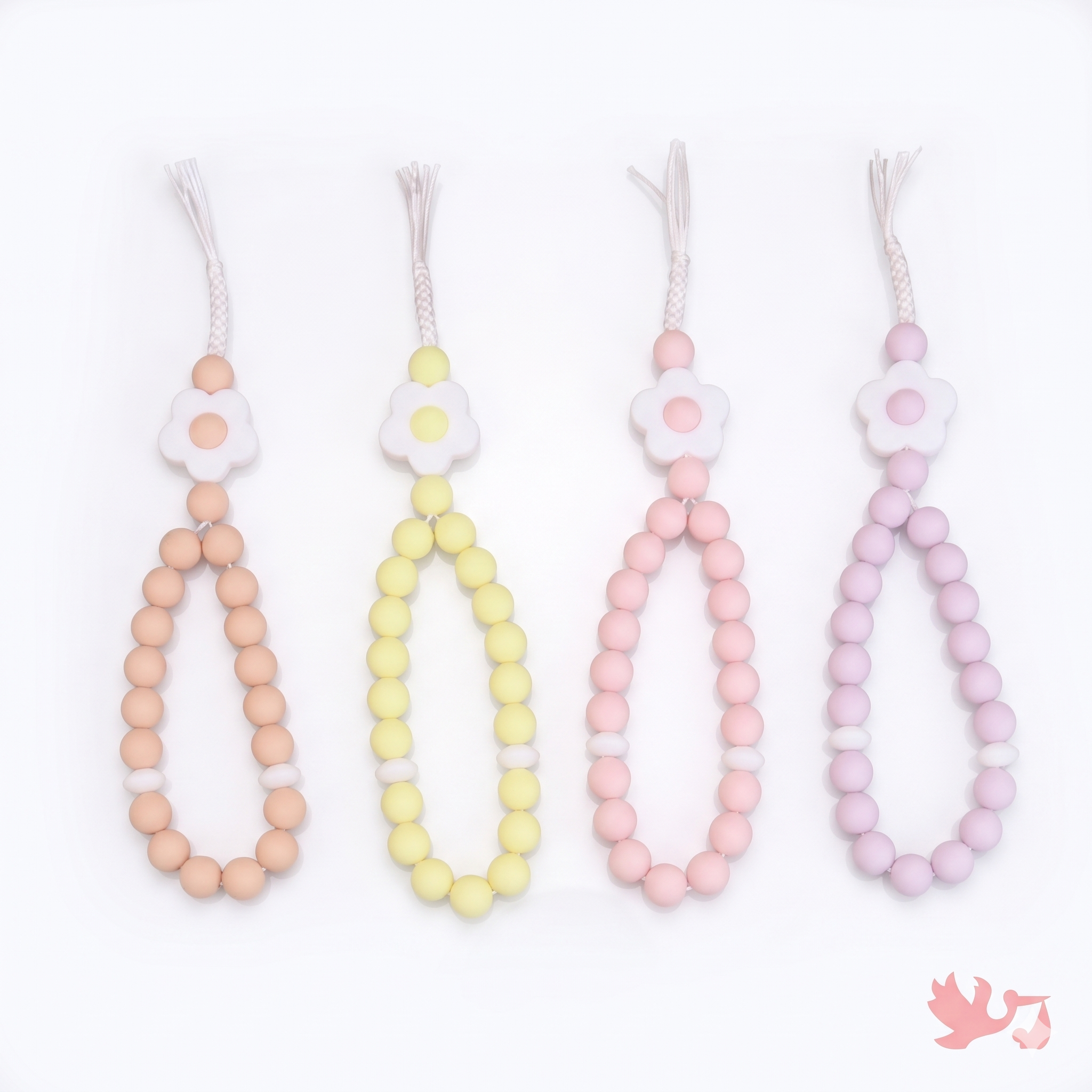 Daisy Silicone Misbah, Muslim baby prayer beads teether, by Mommy's Charms