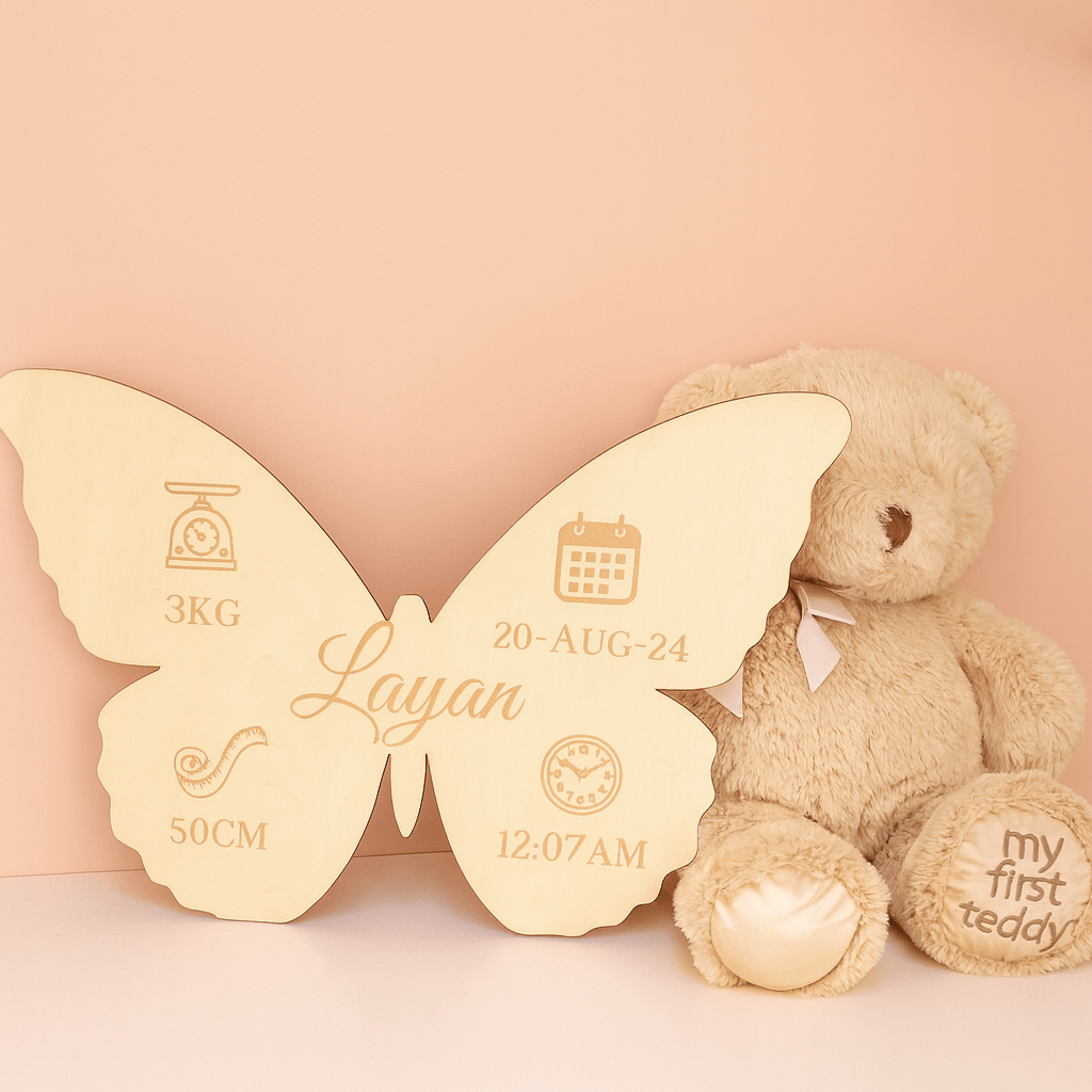 Personalized Birth Stats Plaque | Nursery Décor Keepsake