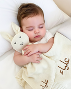 Personalized Baby Essentials Set – Hair Brush, Pacifier & Blanket Gift