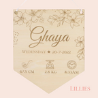 Personalized Baby Announcement Board – Newborn Name Sign