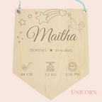 Personalized Baby Announcement Board – Newborn Name Sign