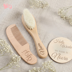 Personalized Baby Hair Brush Set – Engraved Name Grooming Kit