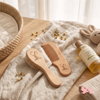 Personalized Baby Hair Brush Set – Engraved Name Grooming Kit