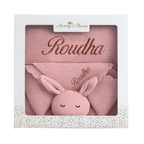 Personalized Baby Blanket & Bunny Comforter Set – Embroidered Name Soft Blanket - embroidered baby blanket by Mommy's Charms