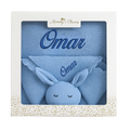 Personalized Baby Blanket & Bunny Comforter Set – Embroidered Name Soft Blanket - embroidered baby blanket by Mommy's Charms