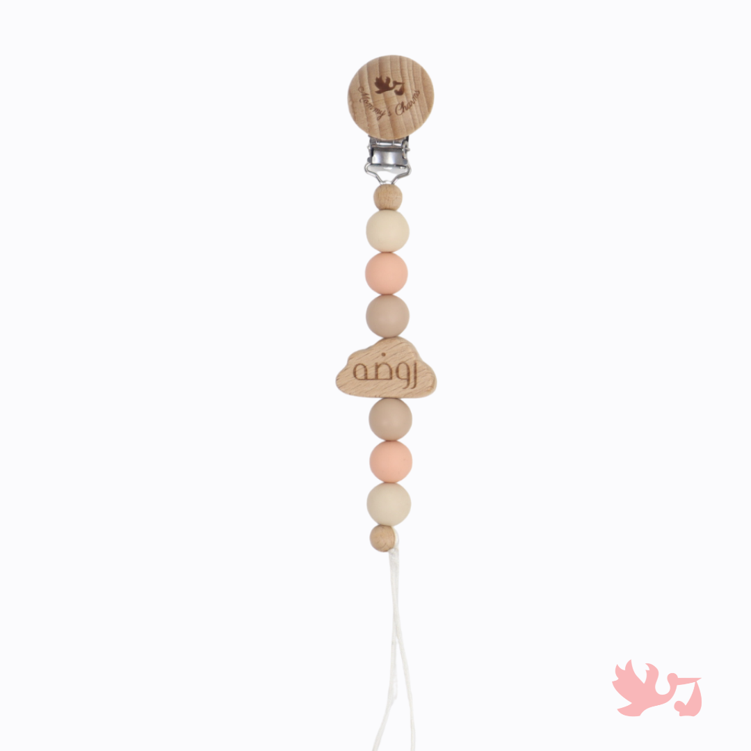 Personalized Pacifier Clip – Cloudy Dreams