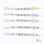 Personalized Pacifier Clip in Daisy design by Mommy's Charms