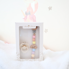 Personalized Pacifier Clip & FRIGG Set – Cloudy Dreams