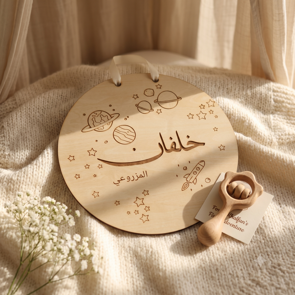 Personalized Wooden Name Board – Baby Nursery Wall Decor