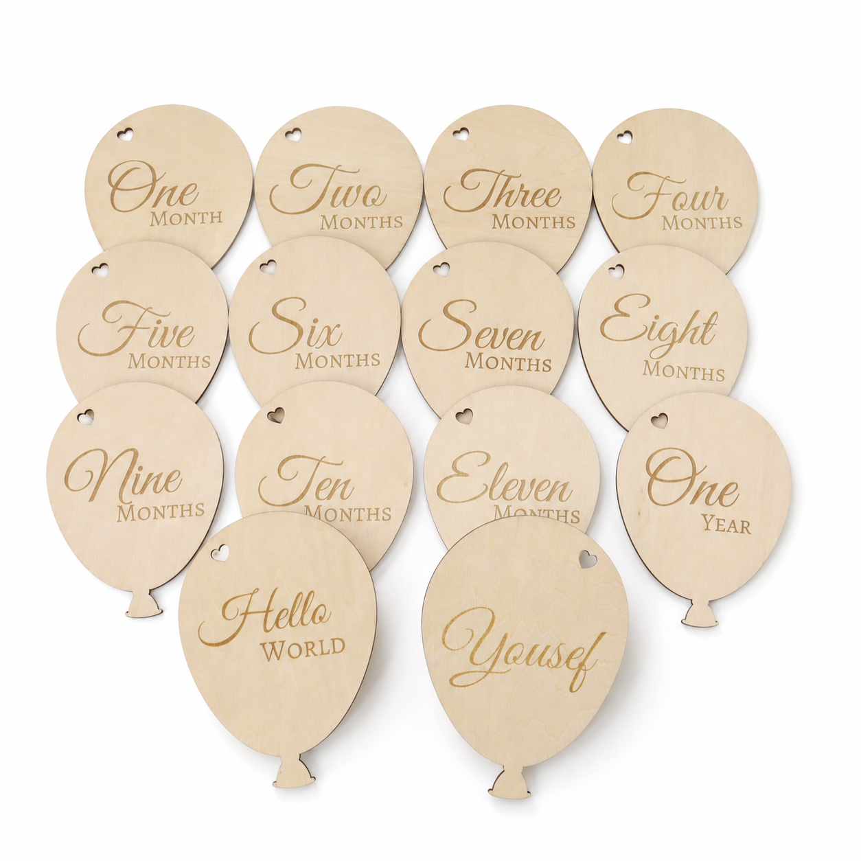 Baby Milestone Cards – Balloon Design