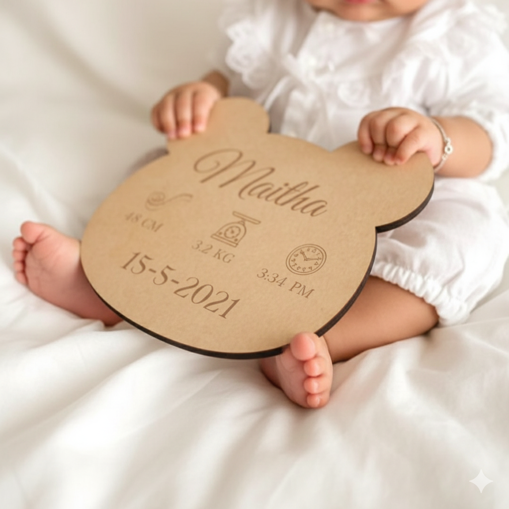 Personalized Birth Stats Plaque | Nursery Décor Keepsake