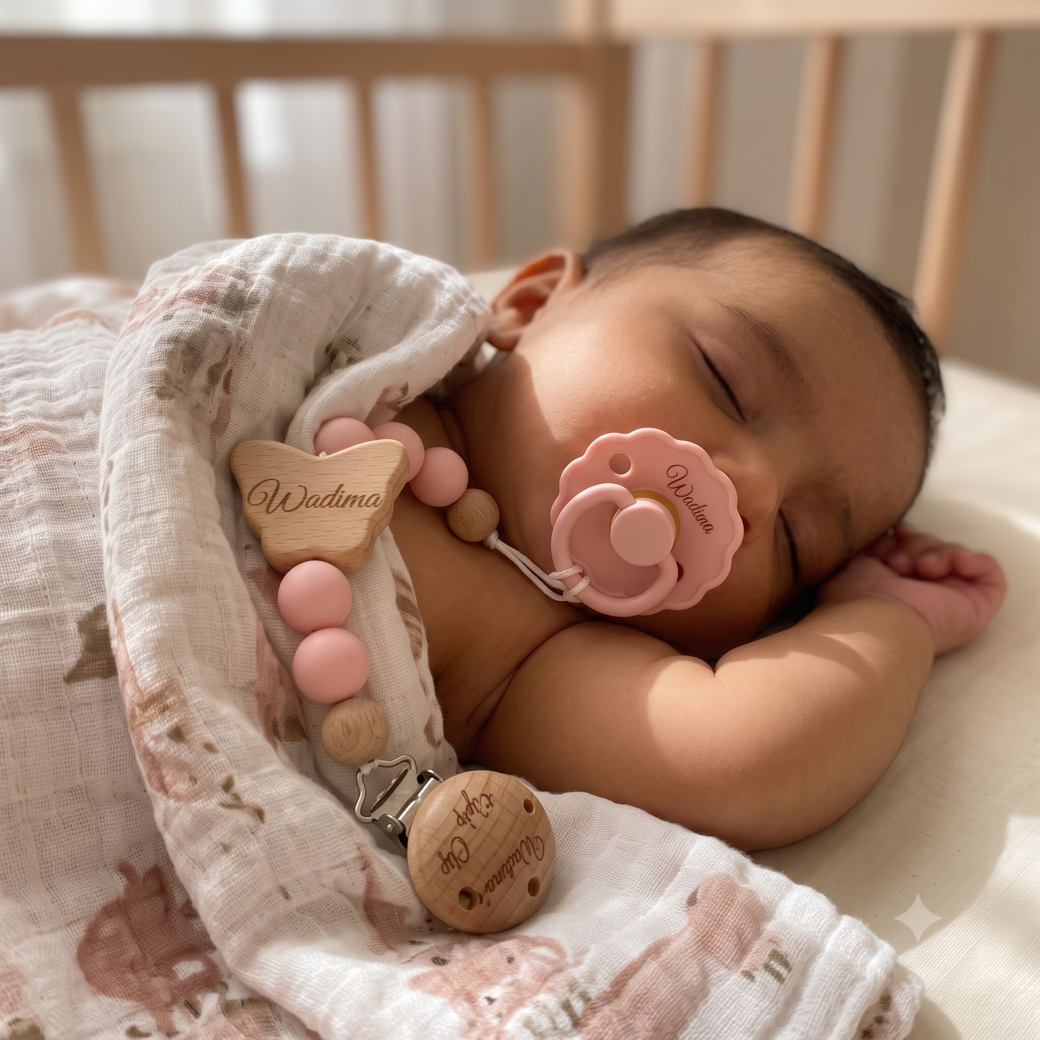 Personalized Pacifier Clip – Butterfly