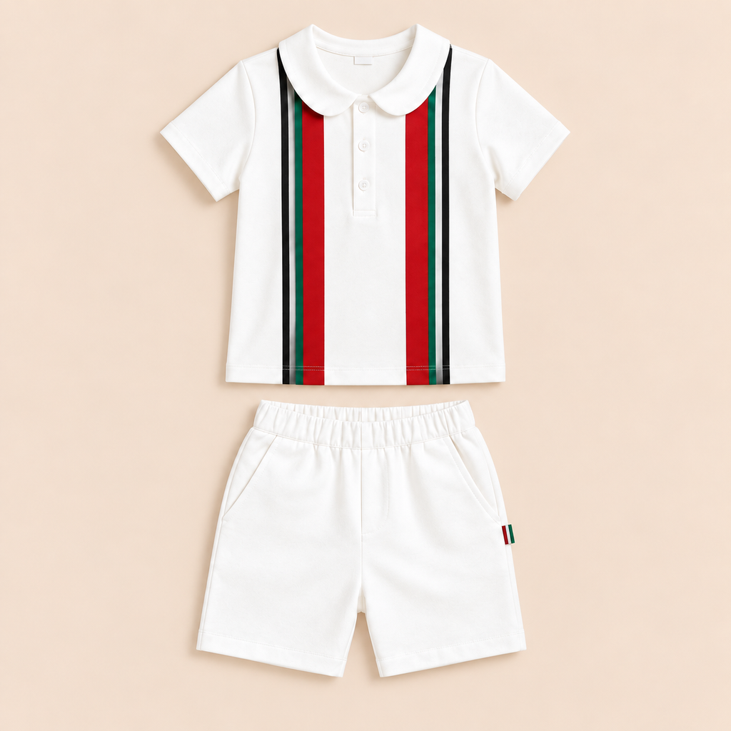 UAE National Day Little Emirati Shirt & Shorts – Boys’ Two-Piece Set