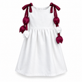 Qatar National Day Tulip Dress – Girls Maroon & White Outfit
