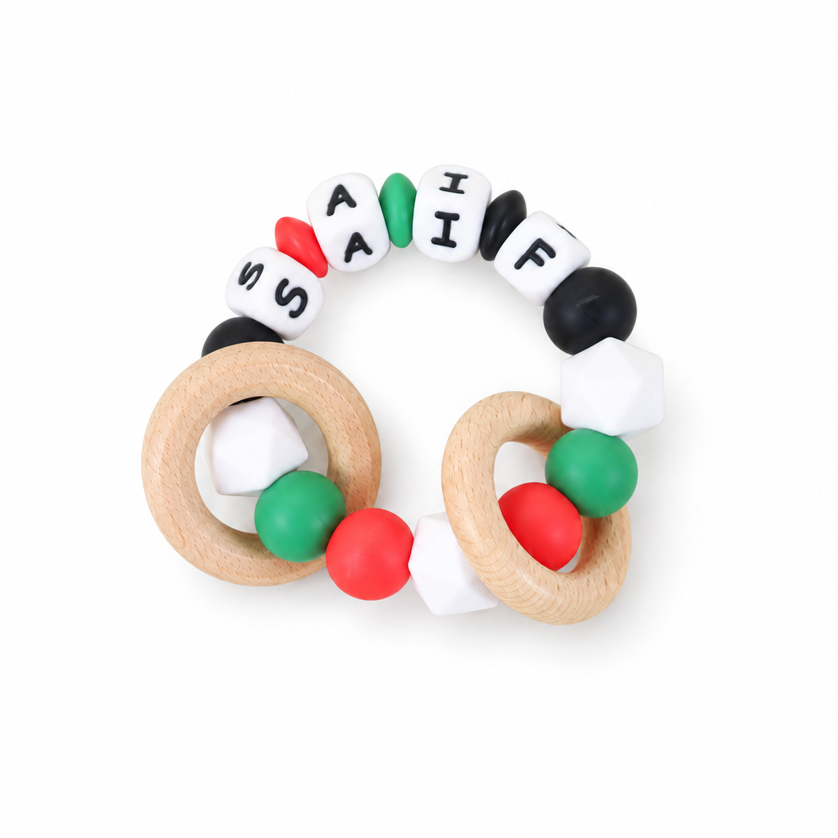 Personalized UAE National Day Ring Rattle – Baby Keepsake