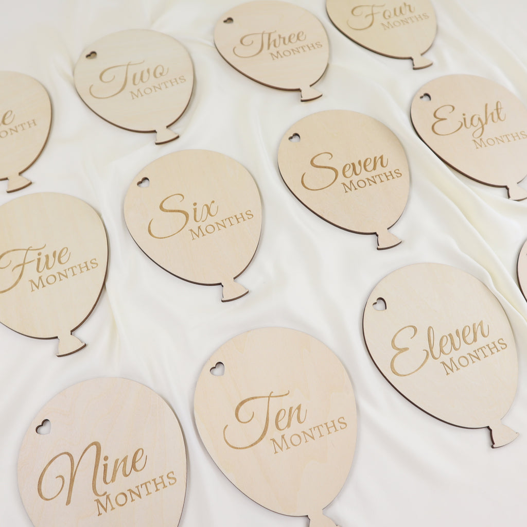 Baby Milestone Cards – Balloon Design