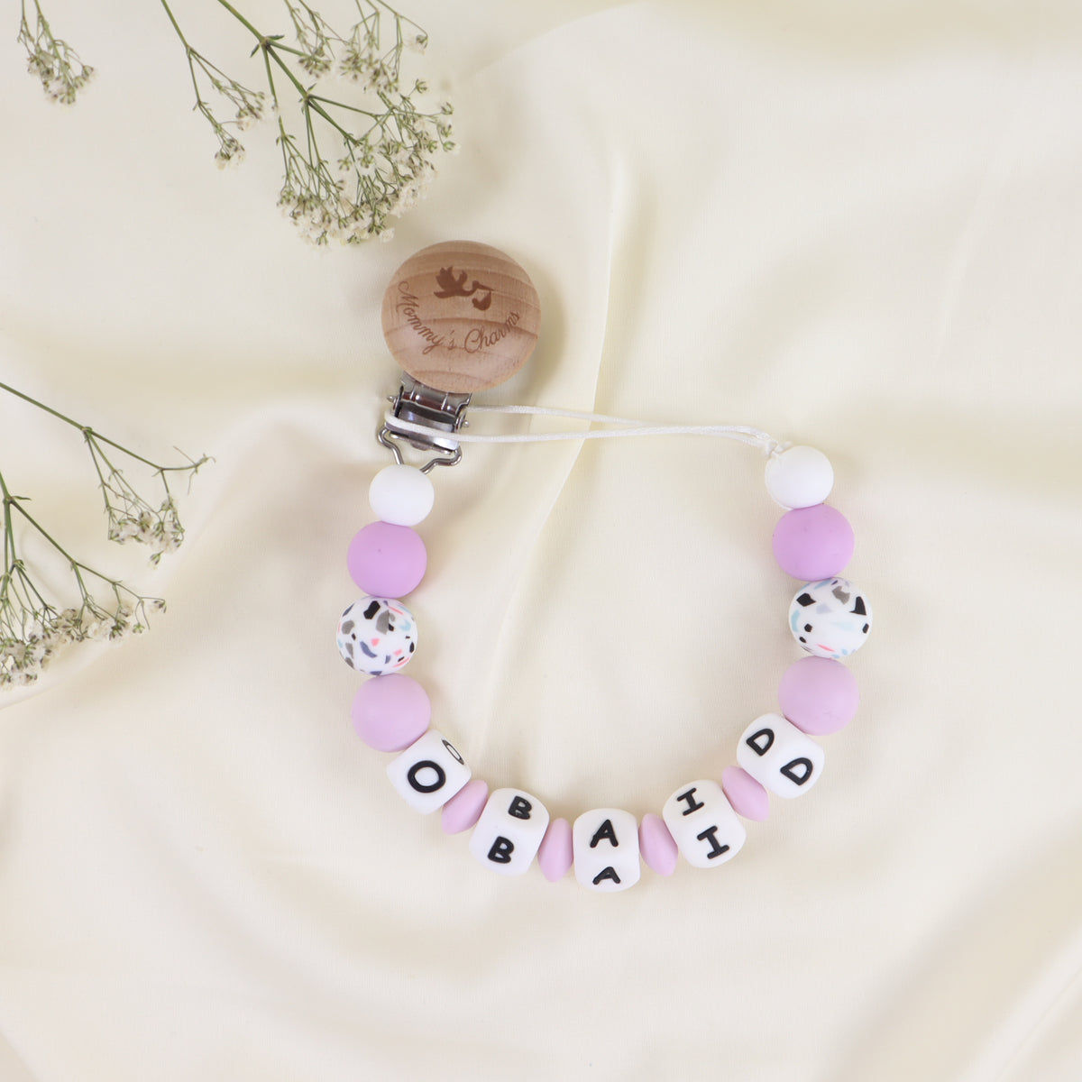 Personalized Pacifier Clip – Terrazzo