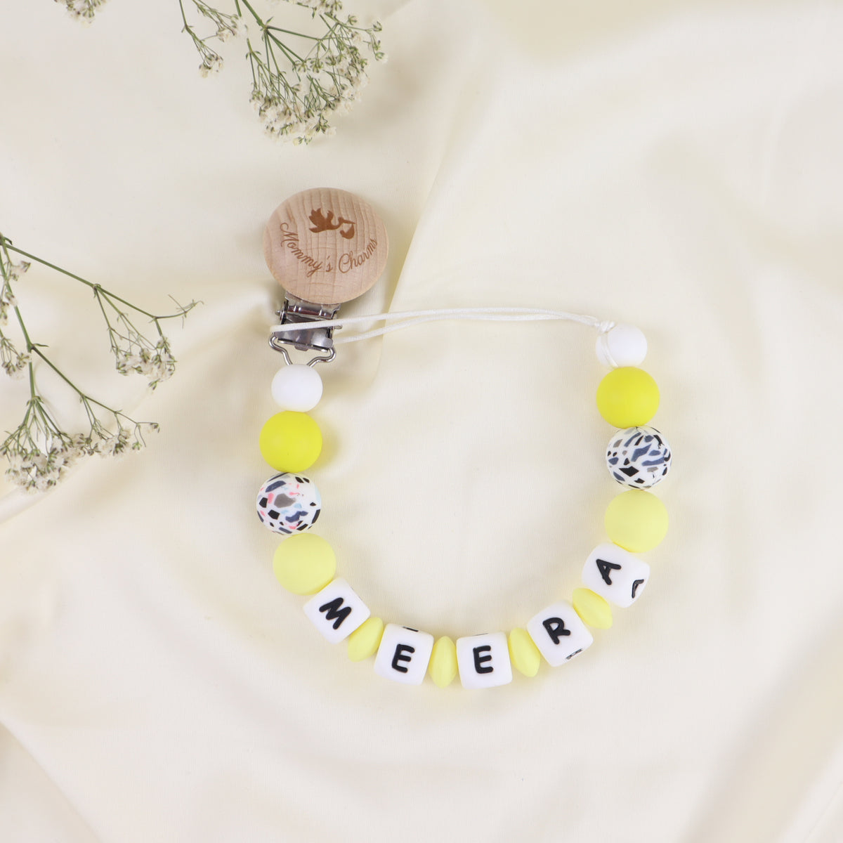 Personalized Pacifier Clip – Terrazzo