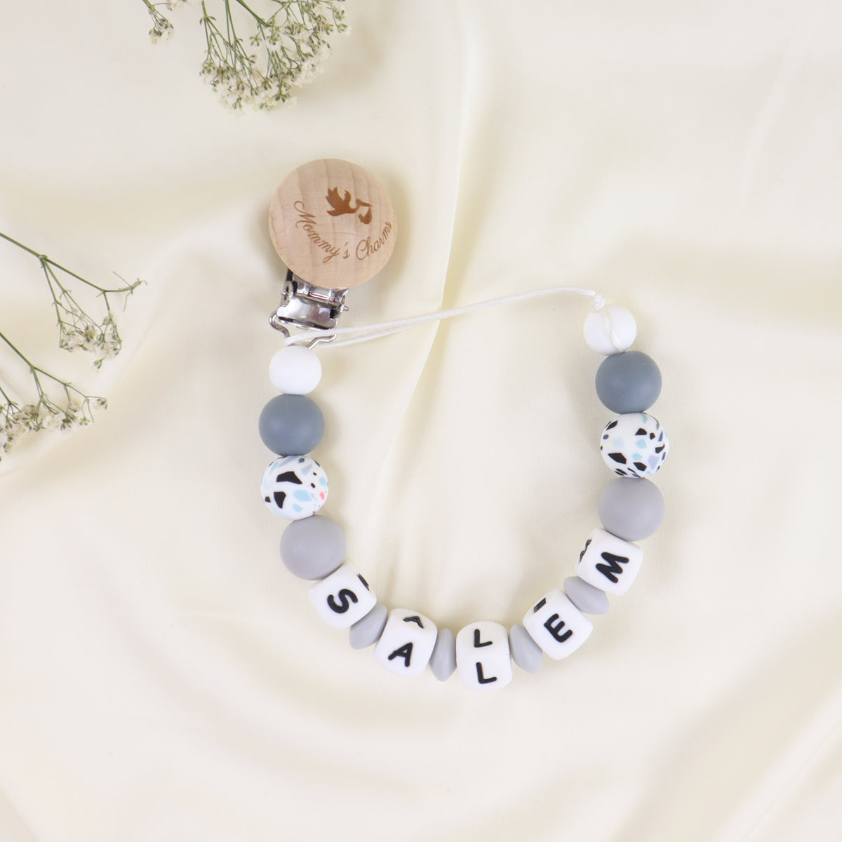 Personalized Pacifier Clip – Terrazzo