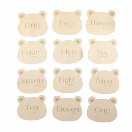 Baby Milestone Cards in Teddy Bear design by Mommy's Charms