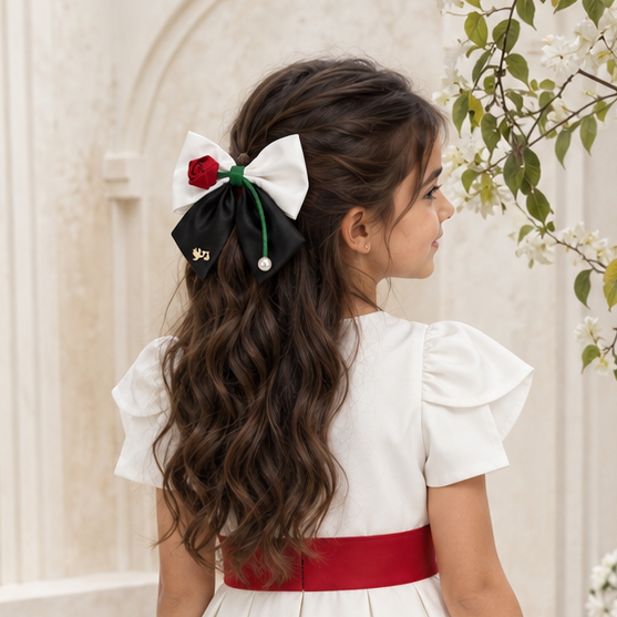 UAE National Day Rose Bow – Hair Clip