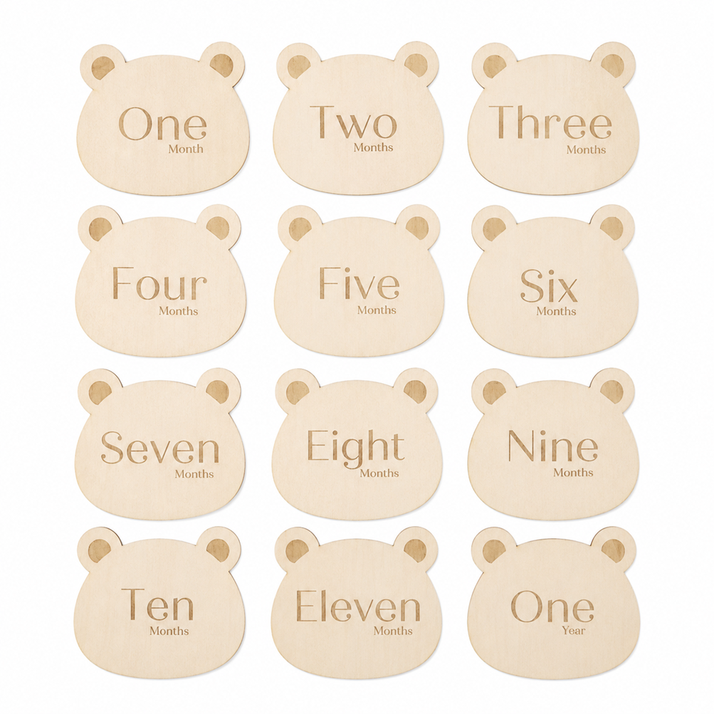 Baby Milestone Cards – Teddy Bear Design