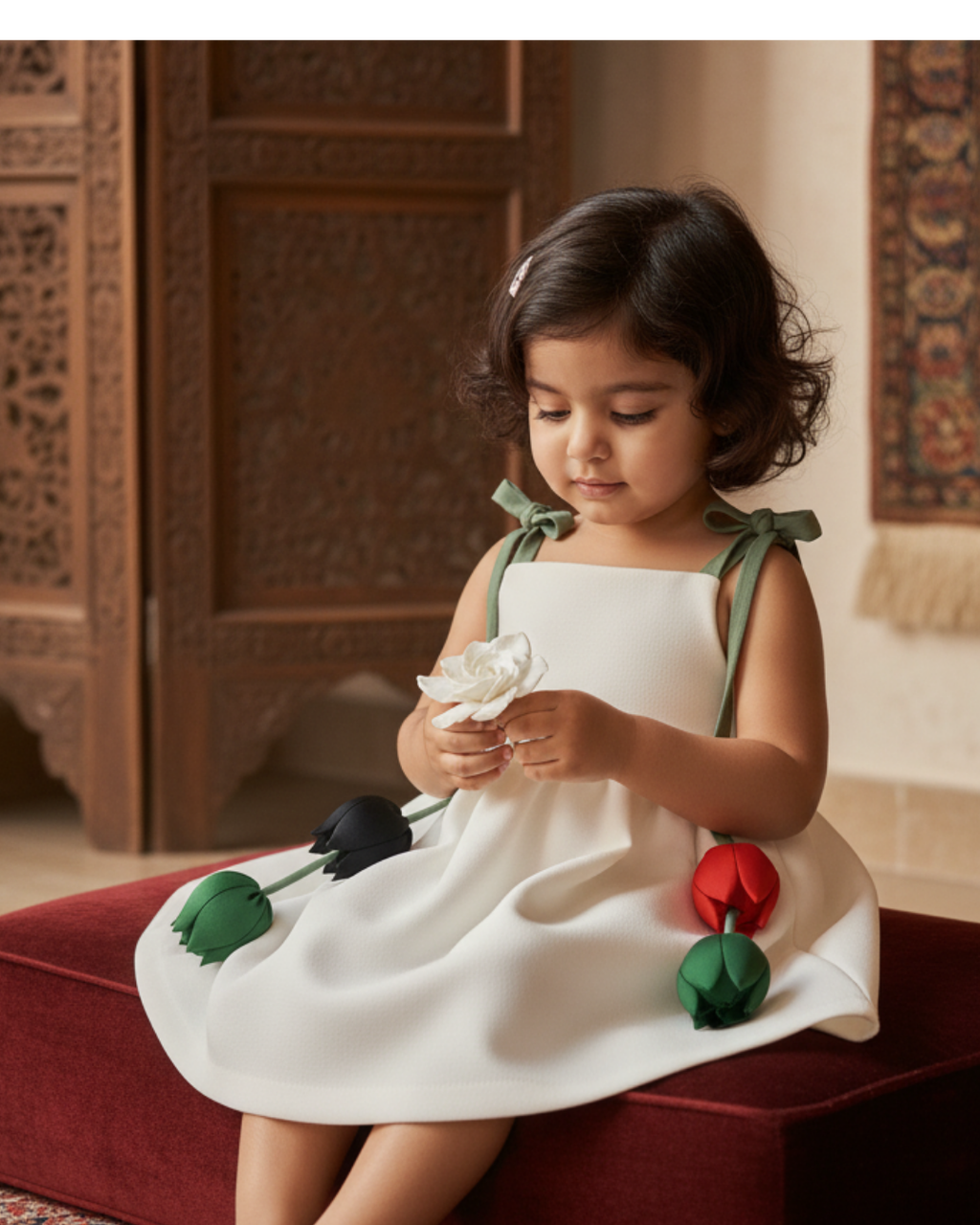 UAE National Day Tulip Charm Dress – Hanging Tulip Celebration Outfit