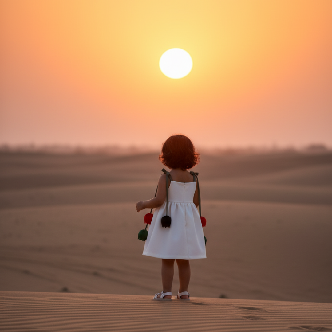 UAE National Day Tulip Charm Dress – Hanging Tulip Celebration Outfit
