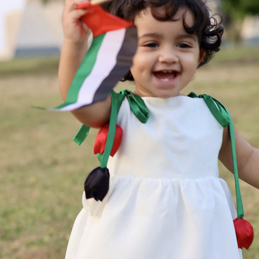 UAE National Day Tulip Charm Dress – Hanging Tulip Celebration Outfit